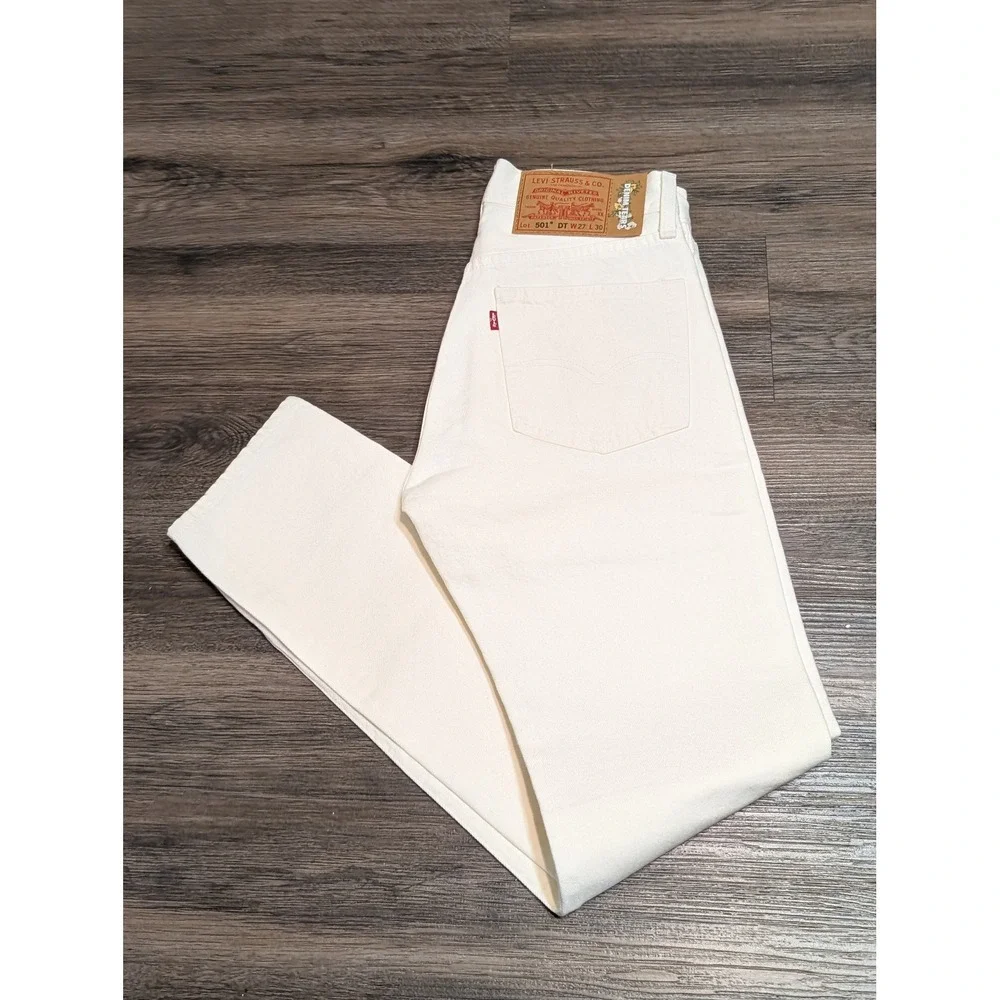 Levis‎ Denim Tears 501 DT White Straight Leg Jeans Mens W27 L30 A1592-0004